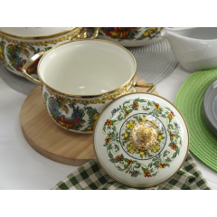 Кастрюля эмалированная "VITALY" Elmani с крышкой, 1,5л, 14см Коростень