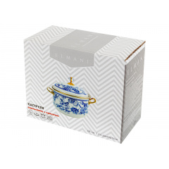 Кастрюля эмалированая "BIRD" Elmani с крышкой, 1,5л, 14см Ладан