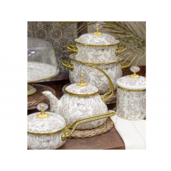 Кастрюля эмалированая "BIRD" Elmani с крышкой, 3,8 л, 20 см Переяслав-Хмельницкий