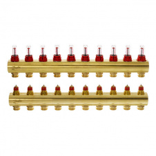 Розподільчий колектор Danfoss FHF-10F з ротаметрами (088U0530)