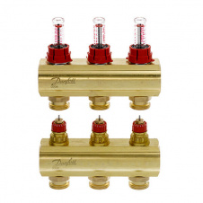 Розподільчий колектор Danfoss FHF-3F з ротаметрами (088U0523)