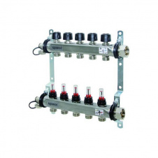 Сталевий колектор Uponor Vario S FM з витратомірами 6X3/4" євроконусом (1086542)