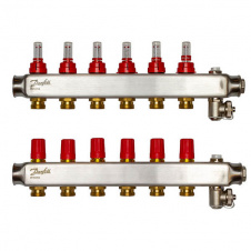 Колектор Danfoss SSM-F на 6 контурів з ротаметрами (088U0756)