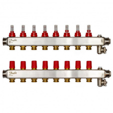 Колектор Danfoss SSM-F на 8 контурів з ротаметрами (088U0758)
