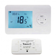 Фото - Комплект керування опаленням Tervix ZigBee: бездротовий термостат + реле On/Off (494061) Комплект керування опаленням Tervix ZigBee: бездротовий термостат + реле On/Off (494061)
