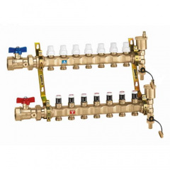 Колектор для теплої підлоги Caleffi 1" Вx13x3/4" Н у зборі (6686O5) Київ