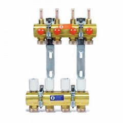 Колекторна група Giacomini R553KY068 1x3/4 8 виходів із витратомірами Ромни
