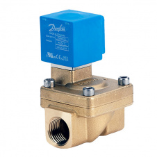 Клапан електромагнітний Danfoss EV220W 230V 1/2 нормально-відкритий, латунь (042U436432)