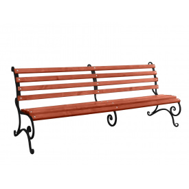 Скамейка Tobi Sho садово-парковая кованая без подлокотников 2 м цвет Красное дерево