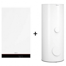 Пакетна пропозиція котел Viessmann Vitodens 050-W B0HA 25 кВт з бойлером 120л, датчиком та димоходом