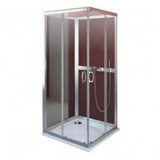 Душова кабіна Radaway Premium Plus 2S задні стінки 900x900x1900, хром/прозорий