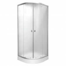 Душова кабіна RJ TULIP 80x80x194 мілкий піддон, скло 4мм FABRIС, колір сатин (80RZ081)