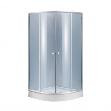 Душова кабіна Lidz Latwa SC90x90.SAT.LOW.GR, скло тон. 4 мм + Lidz Душовий піддон KAPIELKA ST90x90x15 (LLASC9090SLGSET)