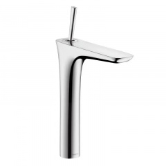 Змішувач для умивальника Hansgrohe PuraVida високий із донним клапаном хром Запорожье