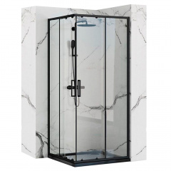 Душова кабіна кутова Rea чорний 80x80 (REA-K4800) Нововолынск