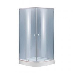 Душова кабіна Lidz Latwa SC90x90.SAT.LOW.GR, скло тон. 4 мм + Lidz Душовий піддон KAPIELKA ST90x90x15 (LLASC9090SLGSET) Бориспіль