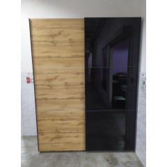 Шкаф купе Doros G-Caiser Графит / Дуб Эвок 1 ДСП / 1 Стекло / 3 части 180х60х240 (42005015) Ворожба