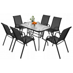 Комплект садовой мебели Kontrast Majorka DUO-6 Black Киев