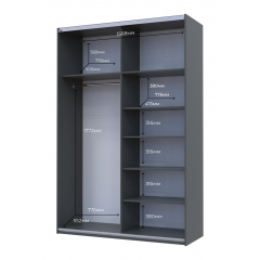 Шафа купе Doros G-Caiser Графіт 1 ДСП / 1 дзеркало 160х60х240 (42005084) Вінниця