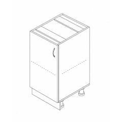 Тумба однодверна без ящиків (без стільниці) ширина 400 МАКСІ МЕБЛІ Сірий/Ваніль (80083) Володарськ-Волинський