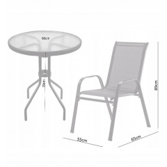 Комплект садових меблів GardenLine Majorka-4 Black Кобижча