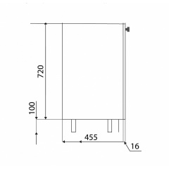 Тумба однодверна з одним ящиком (без стільниці) 0,5 МАКСІ МЕБЛІ (10662) Городок