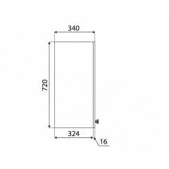 Навісна шафа закрита (дводверна) (під МВ піч) ширина 700 МАКСІ МЕБЛІ (70015) Петрово
