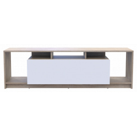 Стінка у вітальню Doros U1 Дуб Сонома Білий ДСП 160х38х48 (41510105)