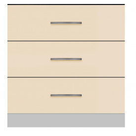 Тумба з трьома ящиками (без стільниці) ширина 700 МАКСІ МЕБЛІ Сірий/Ваніль (80126)