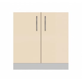 Тумба-мийка (дводверна) без мийки (без стільниці) ширина 600 МАКСІ МЕБЛІ Сірий/Ваніль (80046)