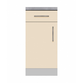 Тумба однодверна з одним ящиком зі стільницею 1-ї категорії ширина 300 МАКСІ МЕБЛІ Сірий/Ваніль (80094)