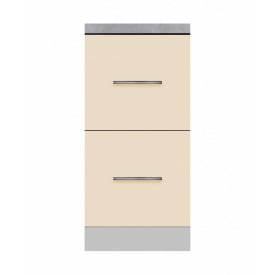 Тумба з двома ящиками зі стільницею 1-ї категорії ширина 500 МАКСІ МЕБЛІ Сірий/Ваніль (80106)