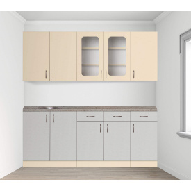 Кухня Модена ширина 2000 МАКСІ МЕБЛІ Ваніль/Сірі (5103010)