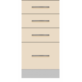 Тумба з чотирма ящиками (без стільниці) ширина 400 МАКСІ МЕБЛІ Сірий/Ваніль (80111)