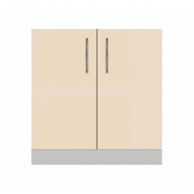Тумба дводверна без ящиків (без стільниці) ширина 700 МАКСІ МЕБЛІ Сірий/Ваніль (80069)