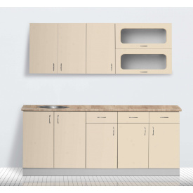 Кухня Грета 2000 МАКСИ МЕБЕЛЬ Сірий/Ваніль (5102990)