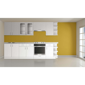 Кухня Екко Lambordia ширина 2900 МАКСІ МЕБЛІ Сірий/Білий гладкий (5103001)