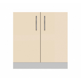 Тумба дводверна без ящиків (без стільниці) ширина 900 МАКСІ МЕБЛІ Сірий/Ваніль (80071)