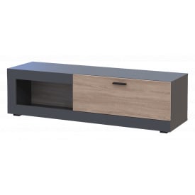 Тумба ТВ Doros 1 Дана Графіт Дуб Сонома 1 ДСП 140х41.6х40 (41515992)