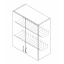 Навесной шкаф-сушка (двухдверный) с крашеными МДФ фасадами ширина 800 МАКСИ МЕБЕЛЬ (5102244) Червоноград