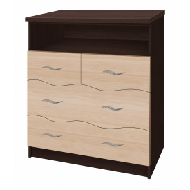 Комод Кантрі Хвиля МАКСІ МЕБЛІ Венге мегія/Дуб молочний (10843)