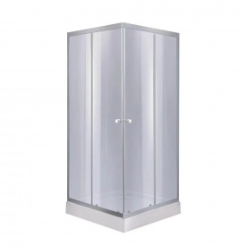 Душова кабіна Lidz Wawel SC 80x80 SAT.LOW.GR + піддон Lidz KAPIELKA