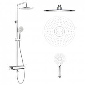 Душова система з термостатом для ванни Imprese CENTRUM LX, білі кришки, хром