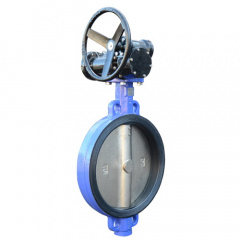 Затвор поворотний дисковий Walver "Батерфляй" з редуктором ДУ300 диск чавун Житомир