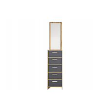 Тумба з дзеркалом NordicNest-4 (Дуб Аппалачі + Антрацит, 40х34х200 см)