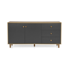 Комод UrbanOak-5 2ДВ 3ШУХ (Антрацит + Дуб Аппалачі, 159x39x77 см) IMI Краматорськ