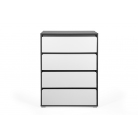 Комод ModaVista-2 4ШУХ (Антрацит + Німфея Альба, 80x43x105 см) IMI