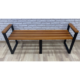 Лавка Tobi Sho Лофт без спинки з підлокітниками для дачі, парку, саду посилена 1,7 м колір дуб