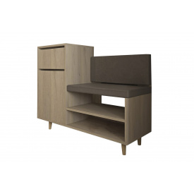 Тумба для взуття з сидінням FrostFeel-11 (Дуб Сонома, 100х40х80 см)