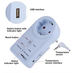 Розумна GSM розетка з датчиком температури Vbestlife iTimer USB Білий (100154) Конотоп